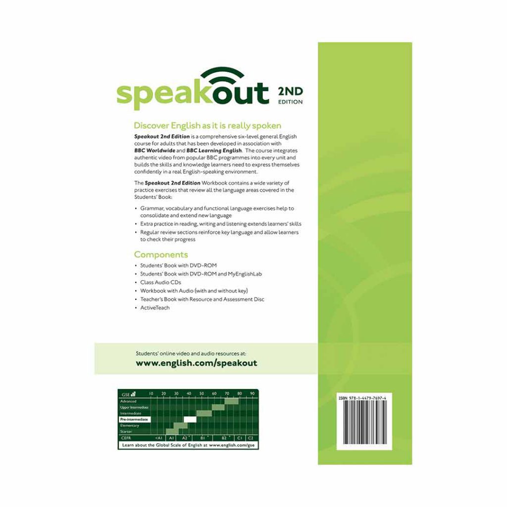 Speakout Pre-Intermediate 2nd SB+WB+2DVD کتاب اسپیک اوت پری اینترمدییت