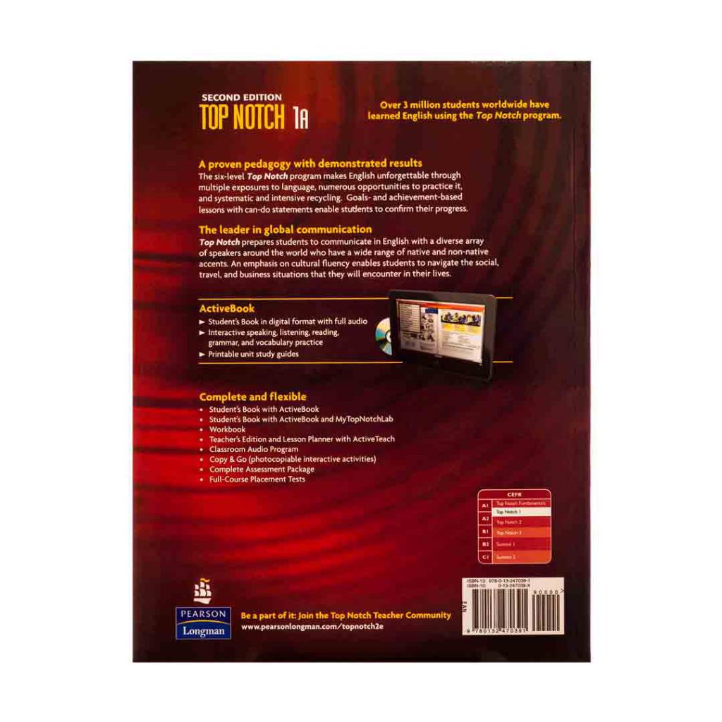 Top Notch 1A 2nd+SB+DVD کتاب تاپ ناچ 1A (کتاب دانش آموزـ کتاب تمرین ـ فایل صوتی)