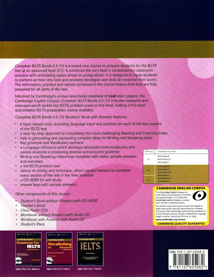 Cambridge English Complete IELTS C1 S+W+CD کتاب کامپلیت آیلتس C1 (رحلی رنگی)