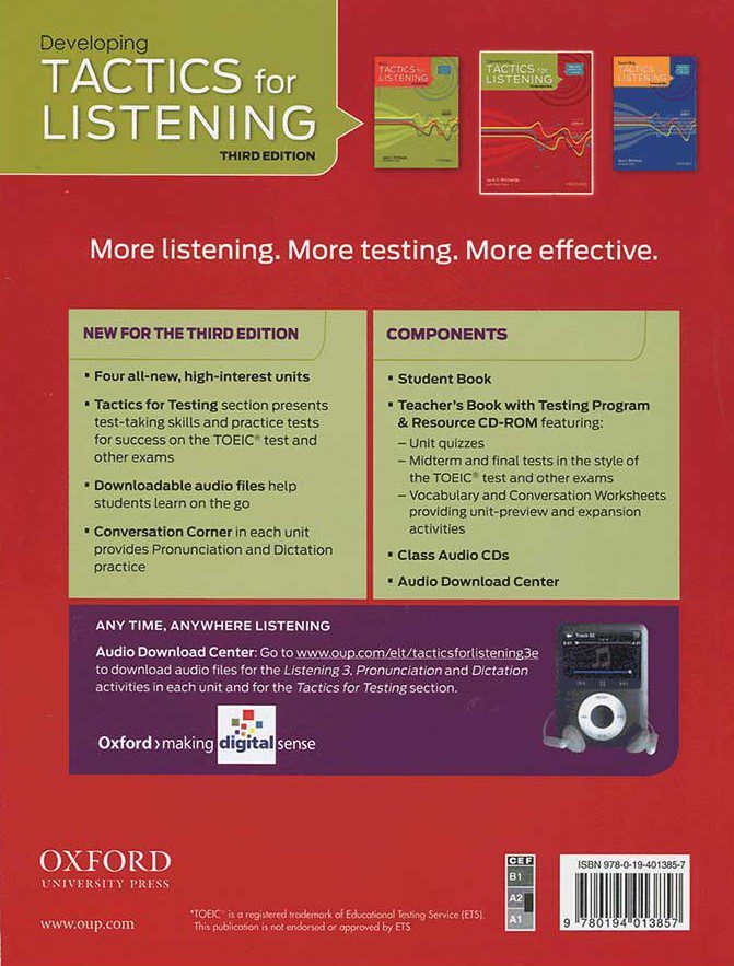 Tactics for Listening Developing 3rd+Audio script+CD (وزیری)