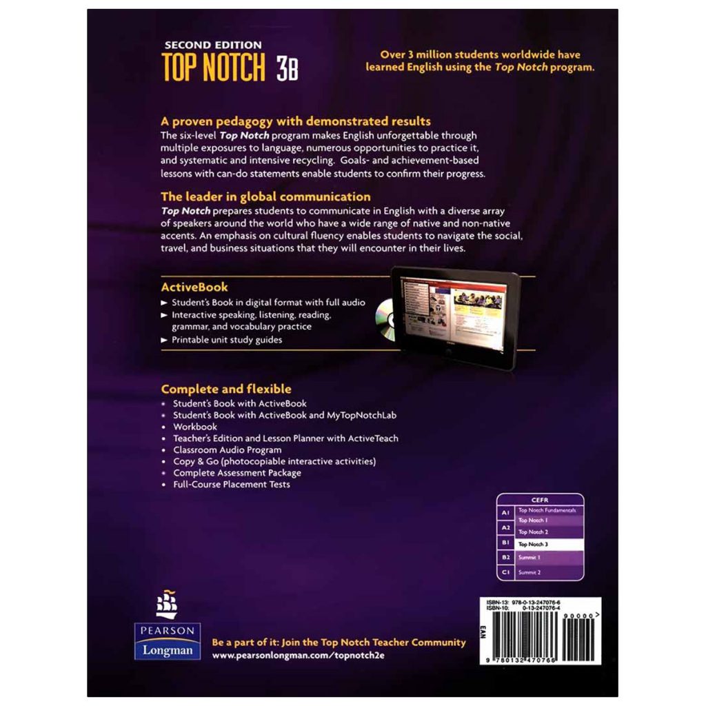Top Notch 3B 2nd+DVD کتاب تاپ ناچ 3B (رحلی)