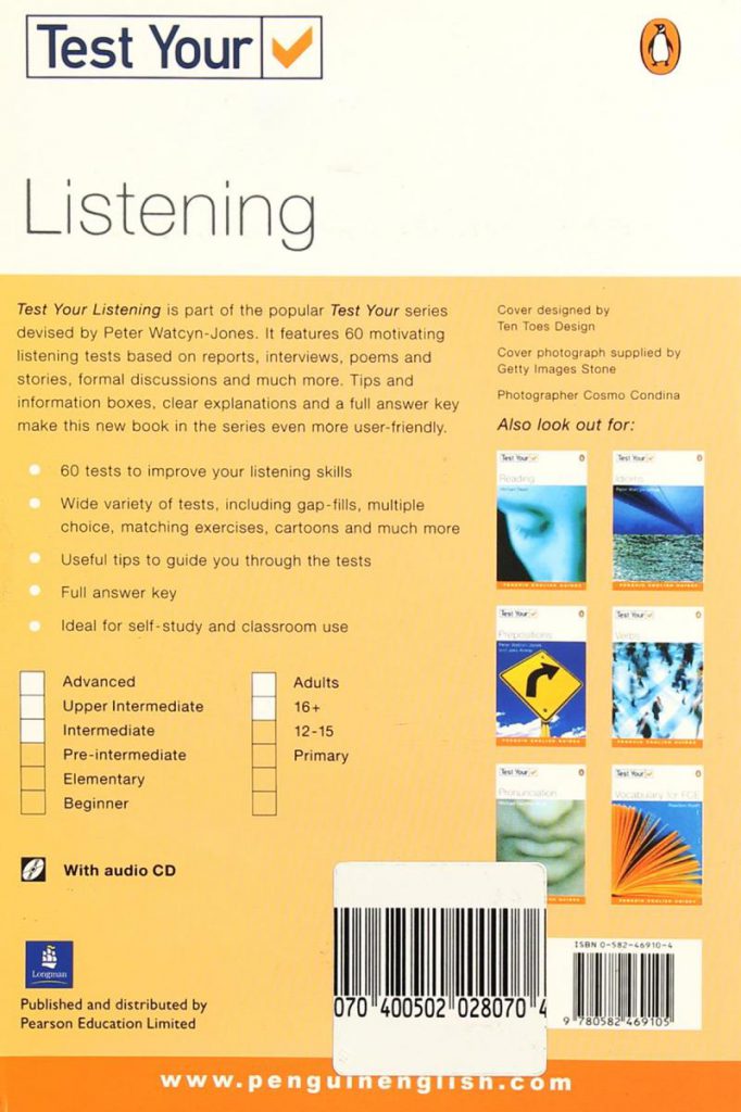 Test Your Listening+CD کتاب تست یور لیسینینگ