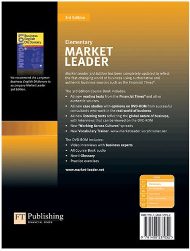 Market Leader Elementary 3rd edition+CD کتاب مارکت لیدر المنتری (گلاسه)