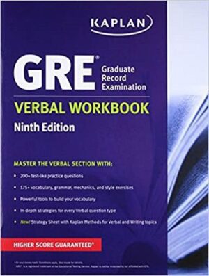 کتاب GRE Verbal Workbook KAPLAN 9th کاپلن وربال GRE