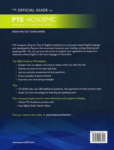 The Official Guide to the PTE Academic+CD  افیشیال گاید پی تی ای اکادمیک