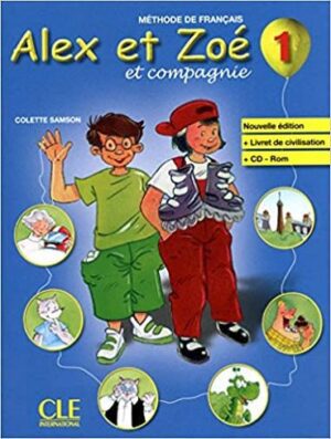 کتاب زبان فرانسه  Alex et Zoe 1 - Niveau - Livre + Cahier d'activite + CD(رنگی)