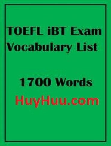 کتاب TOEFL iBT Exam Vocabulary List لغات ضروری تافل