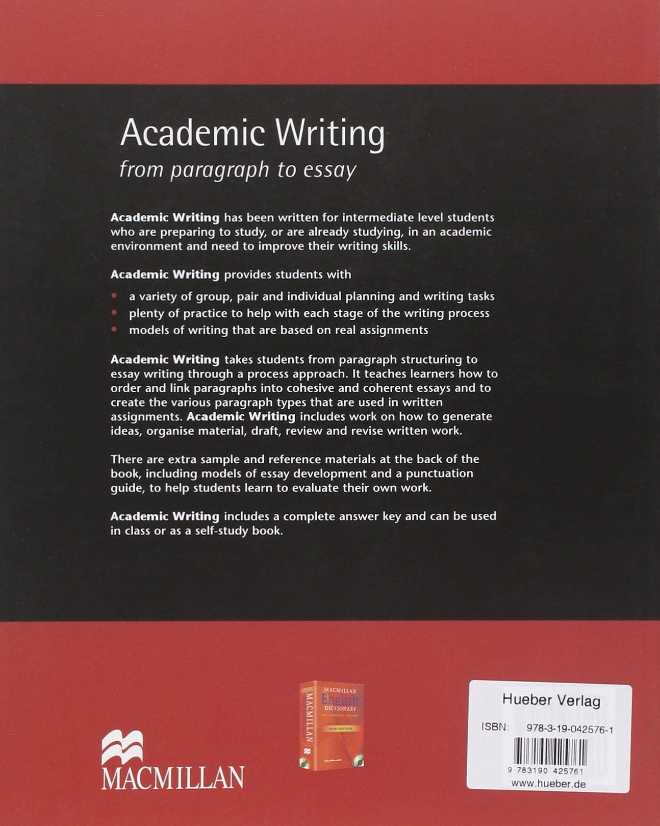 کتاب academic writing from paragraph to essay
