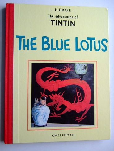 کتاب Tintin The Blue Lotus نیلوفر آبی (تن تن 5) گلاسه