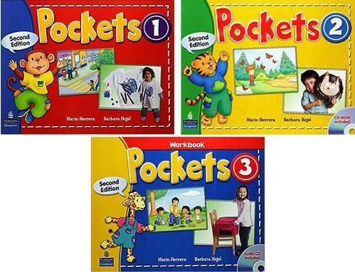 pockets 1+2+3 مجموعه کامل کتاب پاکتس کودکان (کتاب دانش اموز + کتاب کار+CD)