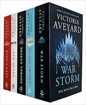 Victoria Aveyard Red Queen Series 5 Books Collection Set (Red Queen, Glass Sword, King'S Cage, War Storm, Broken Throne)