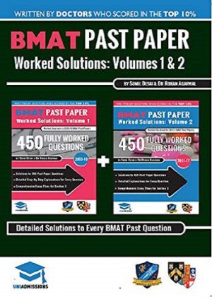 خرید کتاب BMAT Past Paper Worked Solutions Volume 1 & 2: 2003 - 2016, Fully worked answers to 900+ Questions, Detailed Essay Plans, BioMedical Admissions Test Book, Fully worked answers to every question