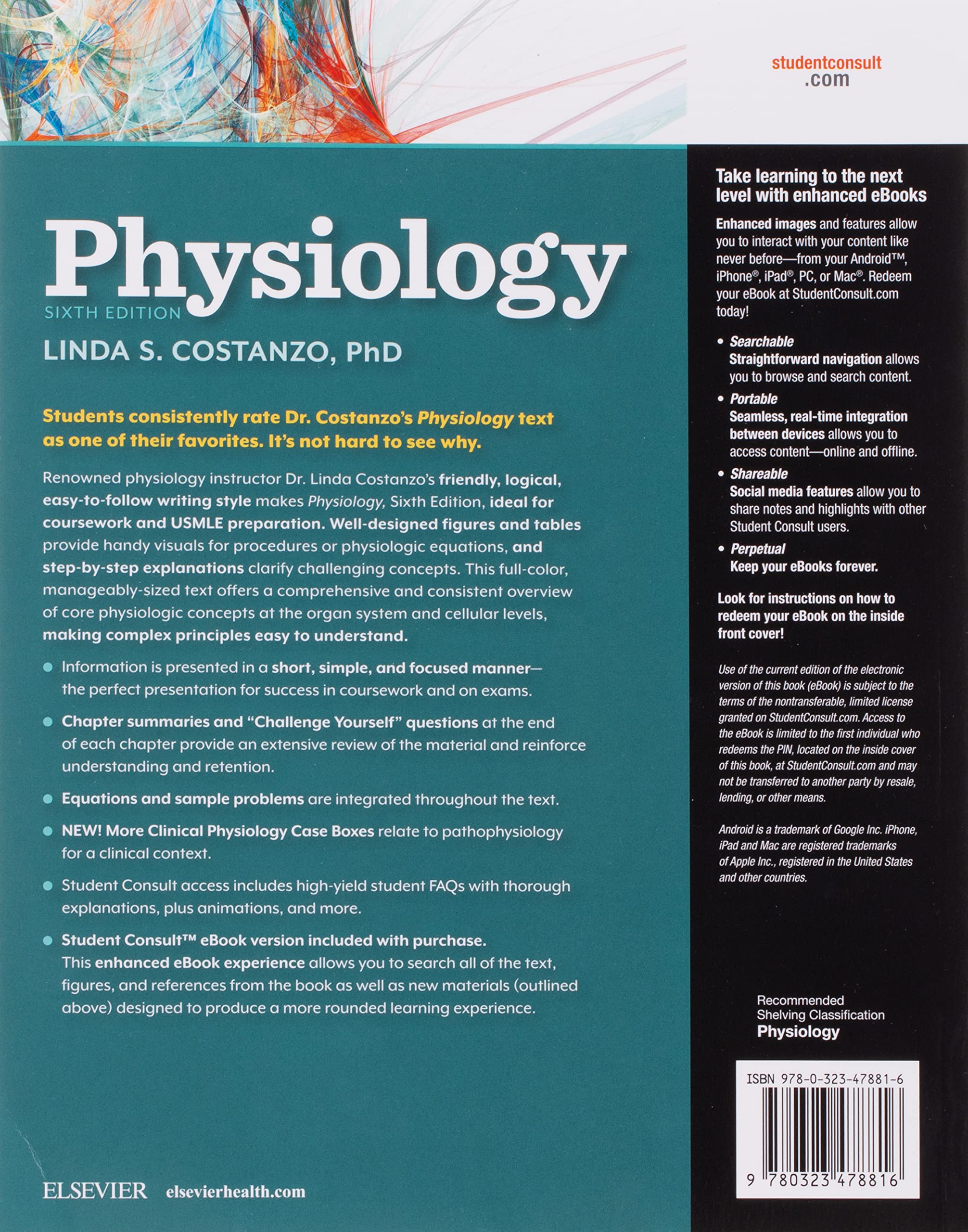 Physiology 6th Edition by Linda Costanzoکتاب (رحلی - رنگی)