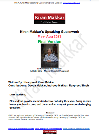 کتاب Makkar IELTS Speaking May- Aug 2023
