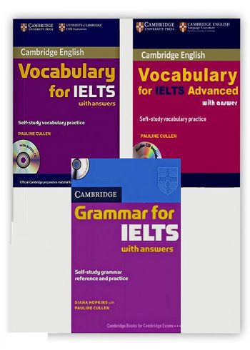 مجموعه کتاب Cambridge Vocabulary and Grammar for IELTS (گرامر فور ایلتس +وکب فور ایلتس اینتر+وکب فور ایلتس ادونس)