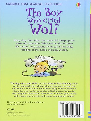 کتاب The Boy who cried Wolf (Usborne First Reading Level 3) (بدون حذفیات)