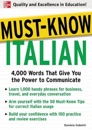 خرید کتاب MUST KNOW ITALIAN آموزش لغات زبان ایتالیایی کتاب ملت